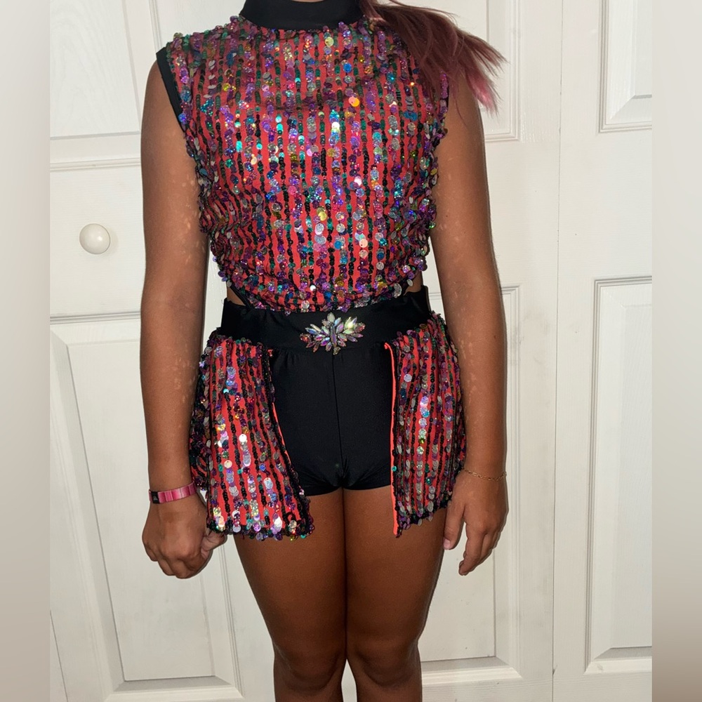 Colorful Sequin Dance Costume